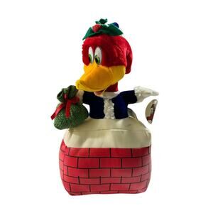 Toy Network Woody Woodpecker Christmas Chimney Stuffed Plush Doll Toy Vintage